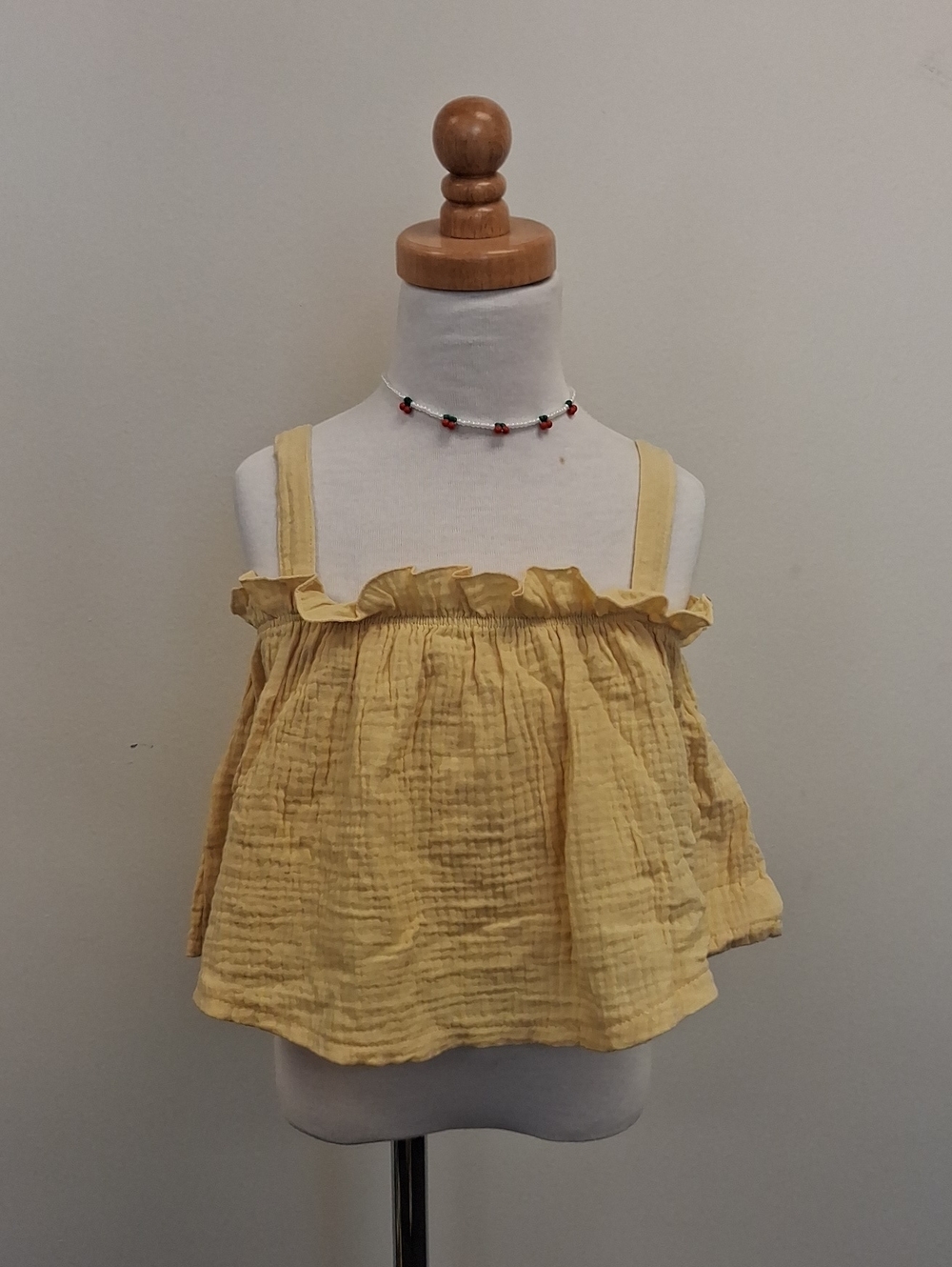 SHEIN Girls Yellow Ruffle Tank Top Size 5Y